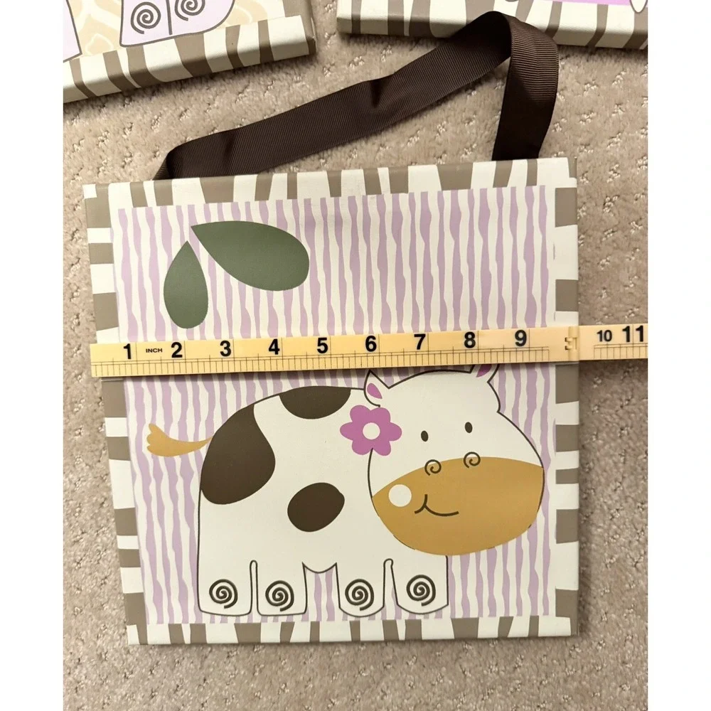 COCALO INC BABY Canvas Elephant Giraffe Hippo (9.5
